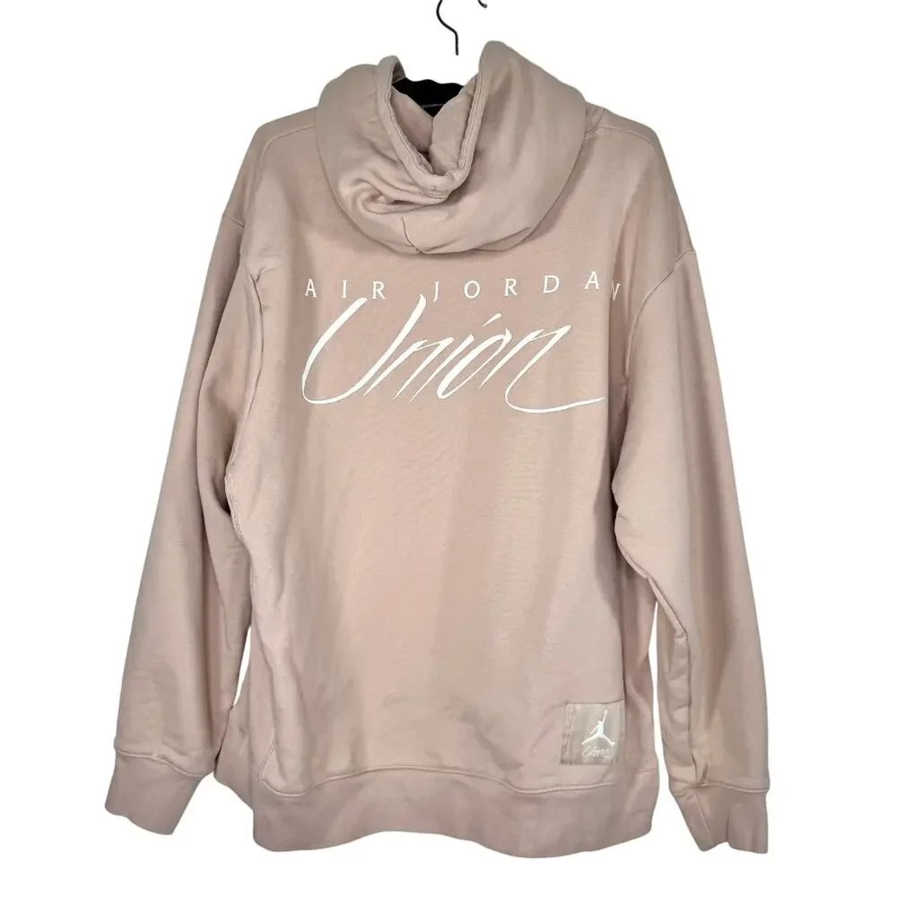 Jordan X Union Heavyweight Pullover Fleece Drawstring Hoodie Sweater XL